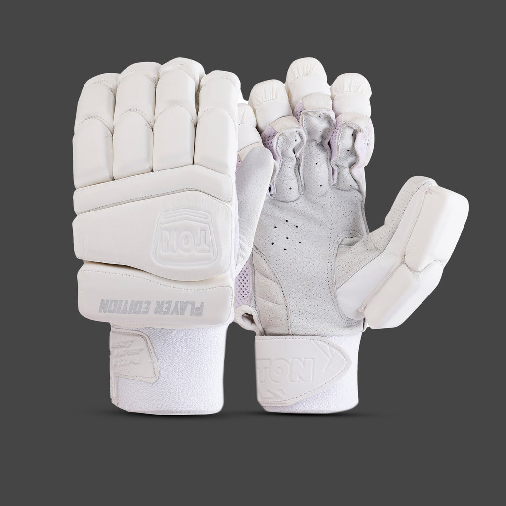 SS Ton Player Edition White Batting Gloves - Adult RH