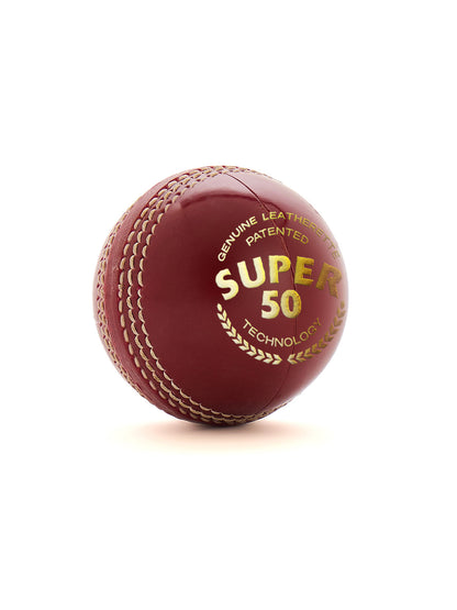 SG SUPER 50 Red Cricket Ball official product image