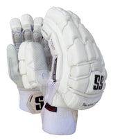 SS Millennium Pro White Cricket Batting Gloves - Adult RH